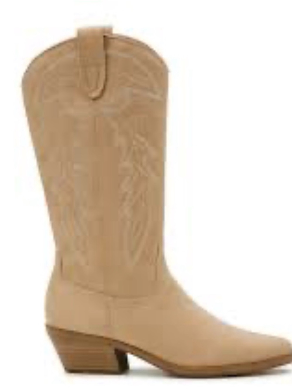 No Boundaries Tan Faux Suede Cowboy Boots 7